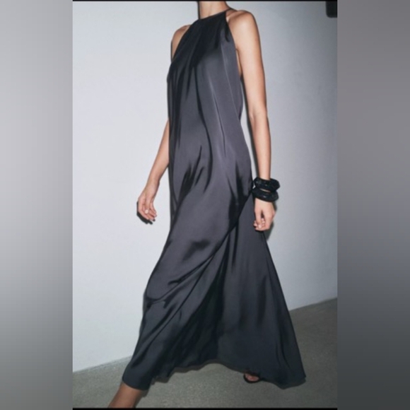 Zara Satin Effect ZW Collection Dress - Picture 7 of 11